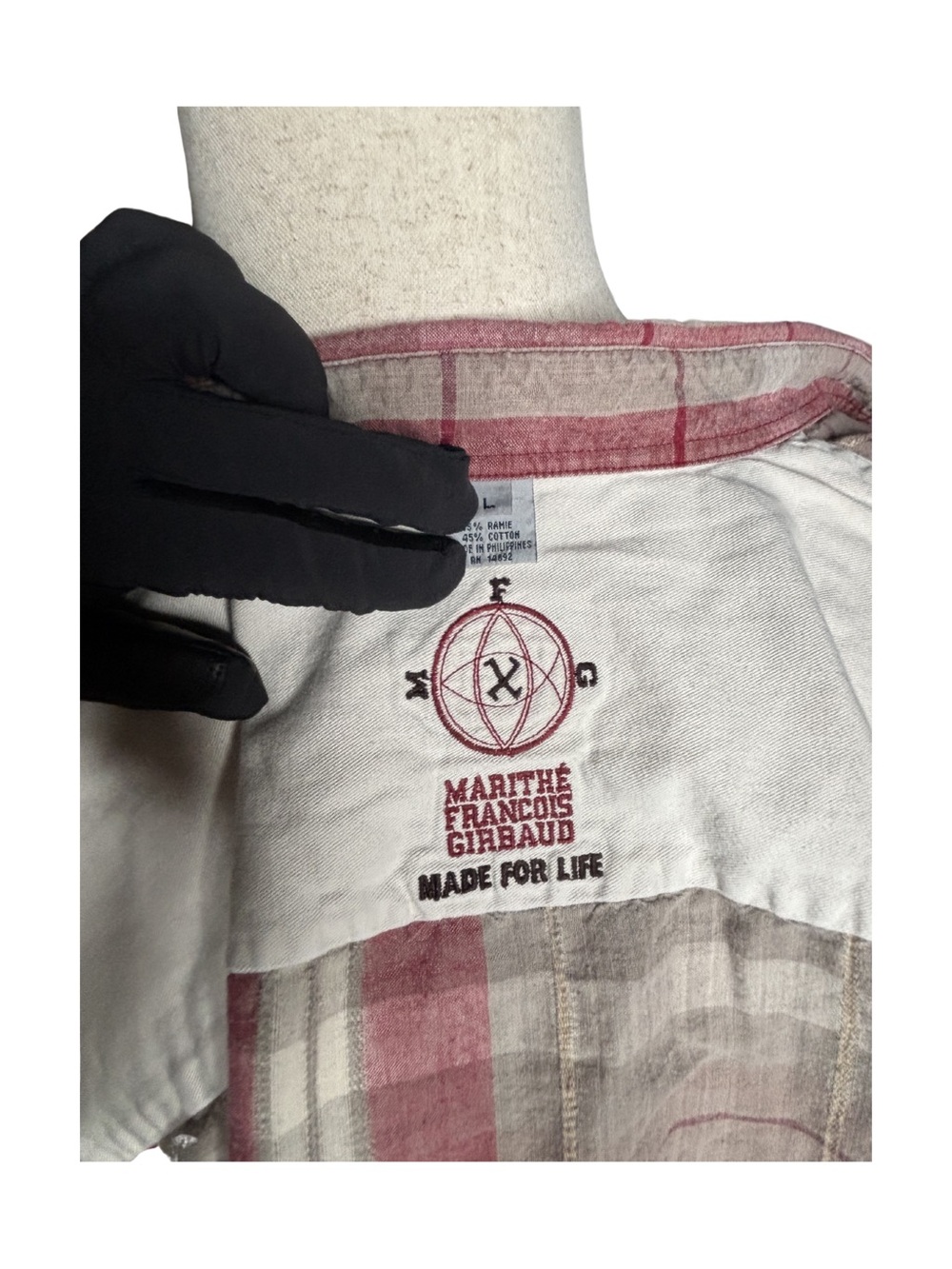 Marithe Francois Girbaud Plaid Button-Down Shirt - Picture 4 of 5
